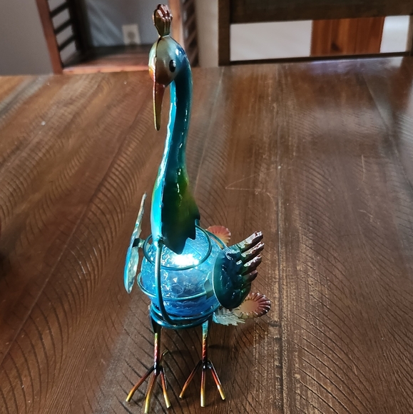🎈2/$15 10" Peacock solar light - Picture 3 of 6